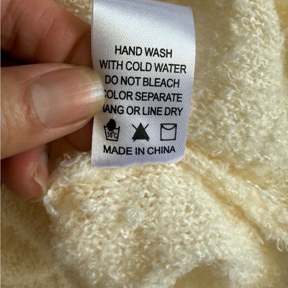 Women’s crochet flower cozy sweater size M granny core hippie boho‎ artsy - Picture 11 of 13